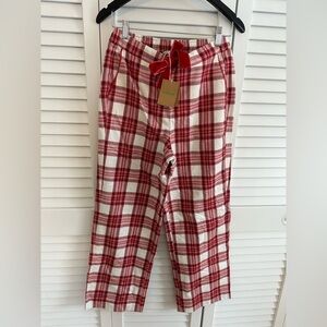 Boden Red Plaid Lounge Pants